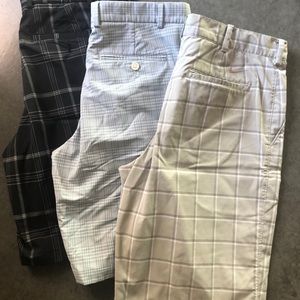 3 Pair Men’s 34 waist Plaid Golf Shorts